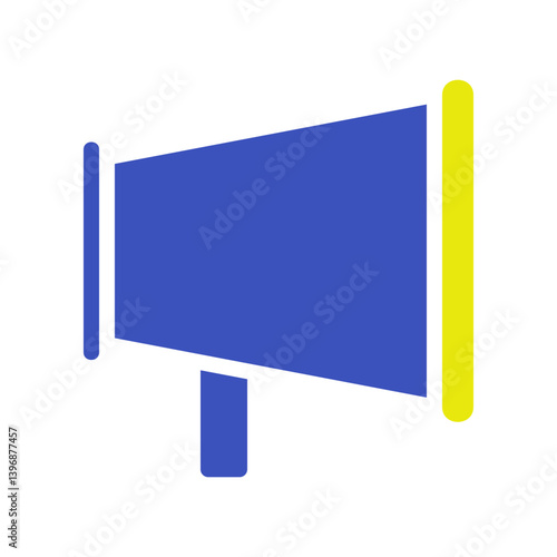Stylized megaphone illustration on white offering vibrant communication