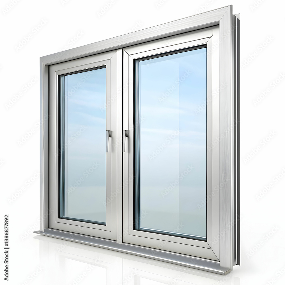 alumiun window isolated on transparent background- alumiun window isolated on transparent background-