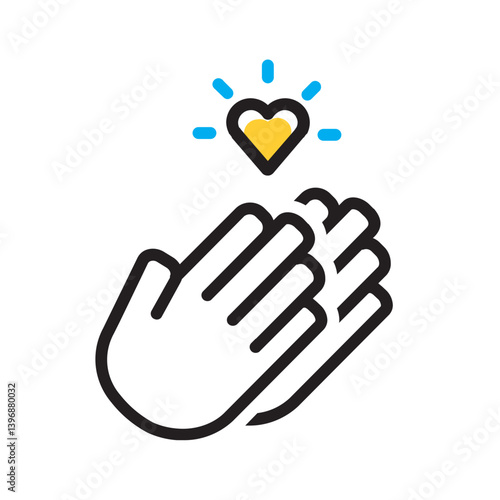 Vector multi color icon for Thanks