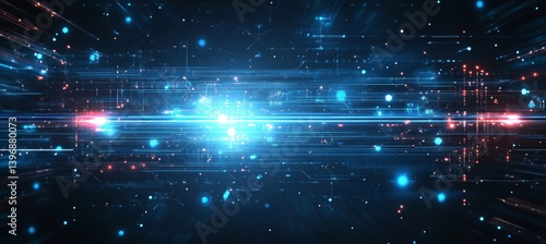 Obraz na płótnie Space time speed future warp travel. Generative AI technology. w salonie