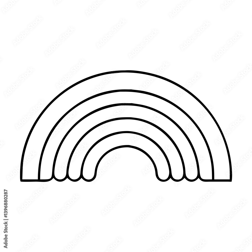 rainbow icon, rainbow line art - simple line art of rainbow, perfect for rainbow logos and icons rainbow icon, rainbow line art - simple line art of rainbow, perfect for rainbow logos and icons