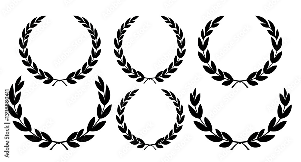 laurel wreath illustration icon laurel wreath illustration icon