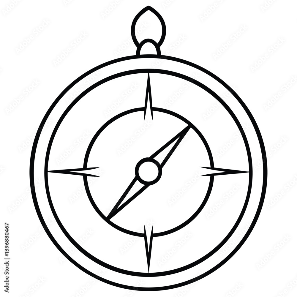 Compus vector isolated on a white background