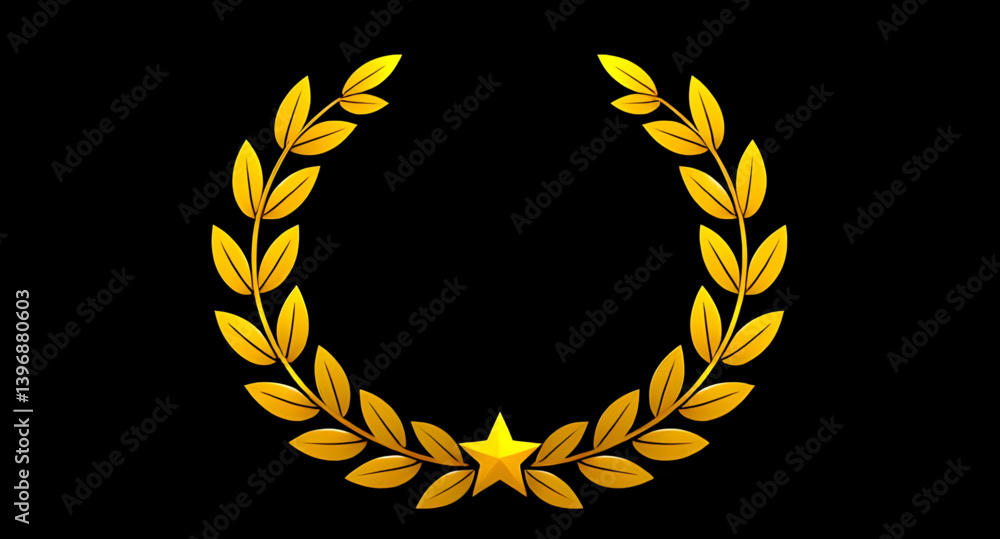 laurel wreath illustration icon laurel wreath illustration icon
