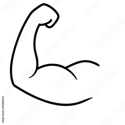 Obraz na płótnie Muscle icon. Bicep symbol. Strong arm vector illustration. Gym logo. Bodybuilding fitness concept. Athlete flexing hand sign. Muscular power pictogram isolated on a white and black background. w salonie