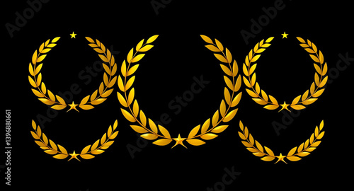 laurel wreath illustration icon