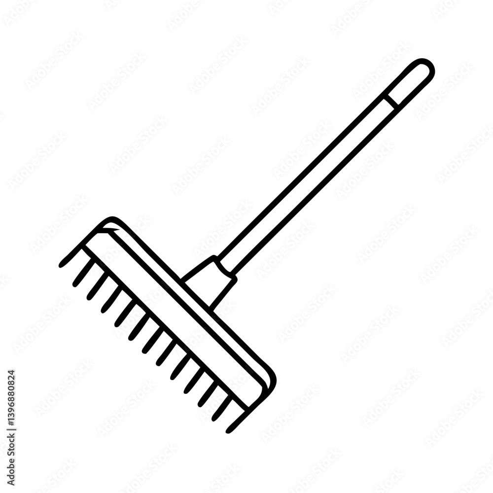 rake icon, rake line art - simple line art of rake, perfect for rake logos and icons rake icon, rake line art - simple line art of rake, perfect for rake logos and icons