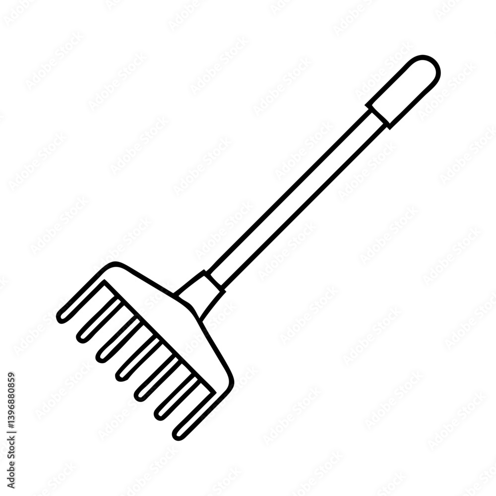 rake icon, rake line art - simple line art of rake, perfect for rake logos and icons rake icon, rake line art - simple line art of rake, perfect for rake logos and icons