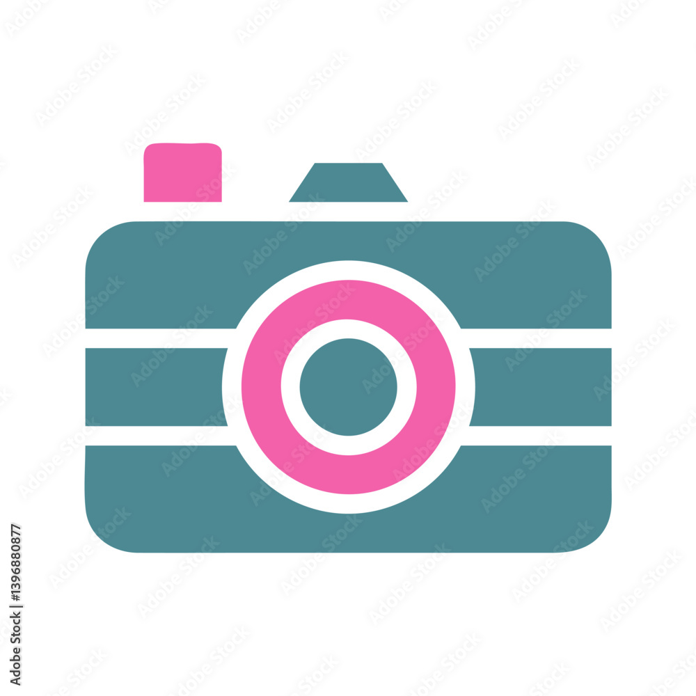 Stylized Camera Icon Depicting Photography or Visual Content Creation Medium Stylized Camera Icon Depicting Photography or Visual Content Creation Medium