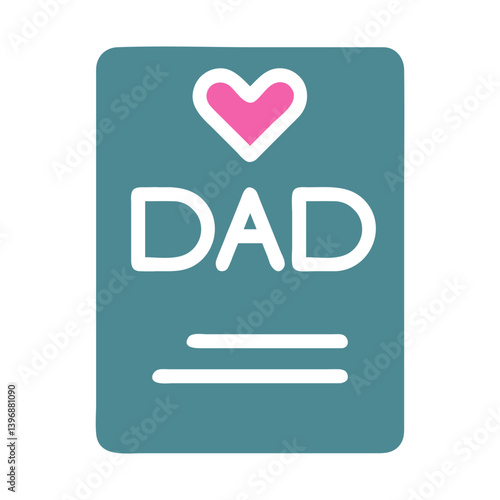 Simple graphical representation conveying affection for father figure celebration