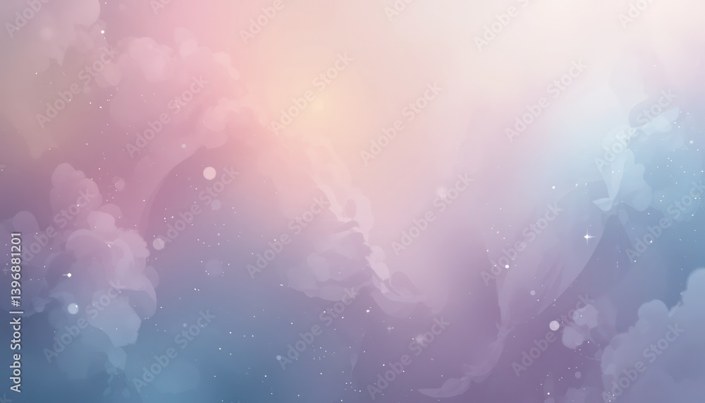 Serene abstract background digital artwork ethereal clouds tranquil environment soft color palette concept of calmness and serenity