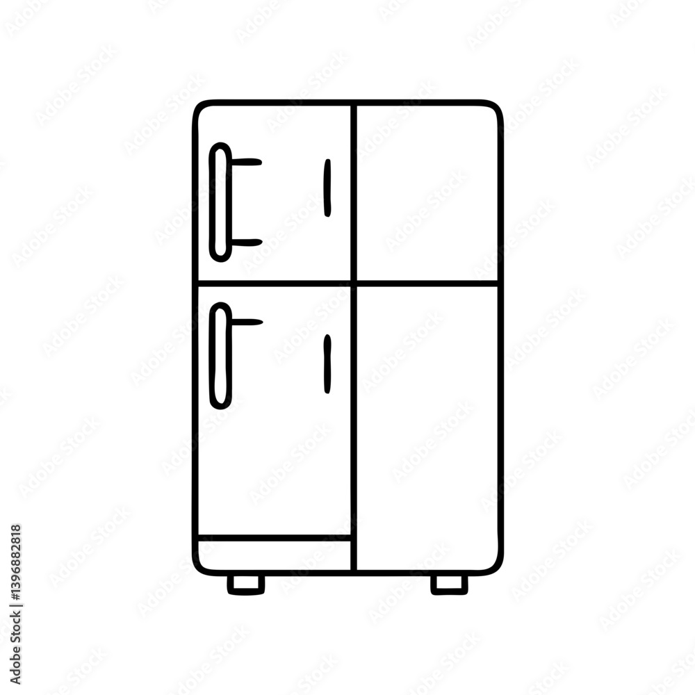 refrigerator icon, refrigerator line art - simple line art of refrigerator, perfect for refrigerator logos and icons refrigerator icon, refrigerator line art - simple line art of refrigerator, perfect for refrigerator logos and icons