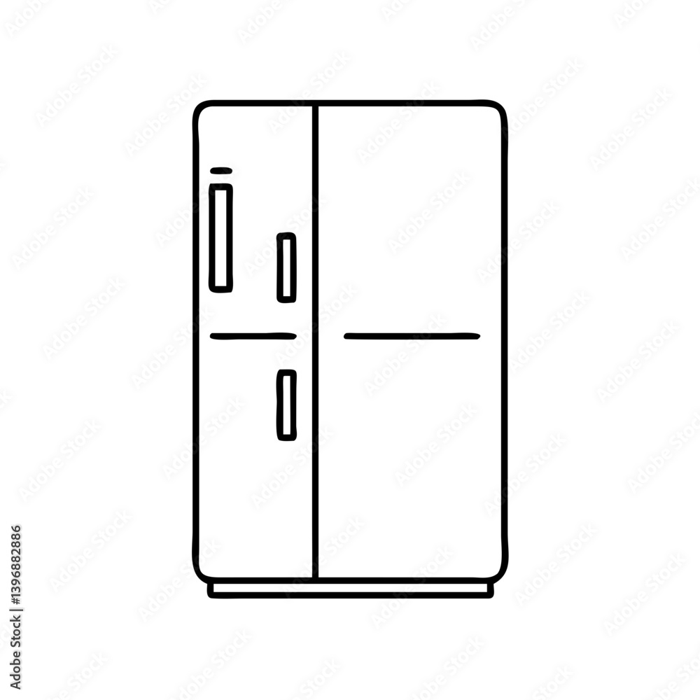 refrigerator icon, refrigerator line art - simple line art of refrigerator, perfect for refrigerator logos and icons refrigerator icon, refrigerator line art - simple line art of refrigerator, perfect for refrigerator logos and icons
