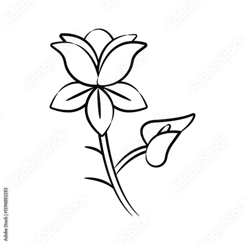 Get this captivating doodle style icon of floret