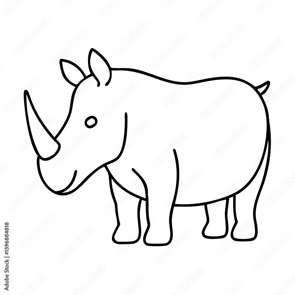 rhino icon, rhino line art - simple line art of rhino, perfect for rhino logos and icons rhino icon, rhino line art - simple line art of rhino, perfect for rhino logos and icons