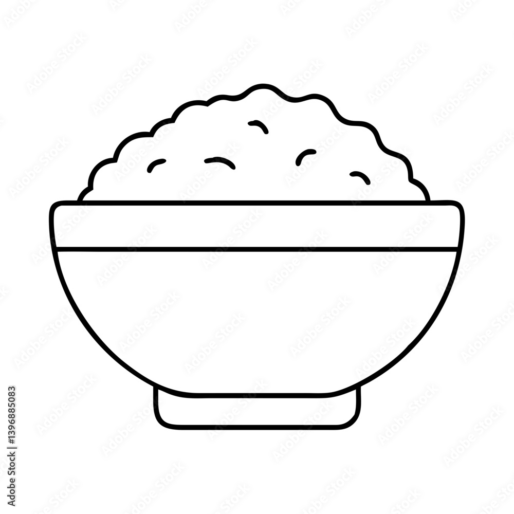 ricebowl icon, ricebowl line art - simple line art of ricebowl, perfect for ricebowl logos and icons ricebowl icon, ricebowl line art - simple line art of ricebowl, perfect for ricebowl logos and icons