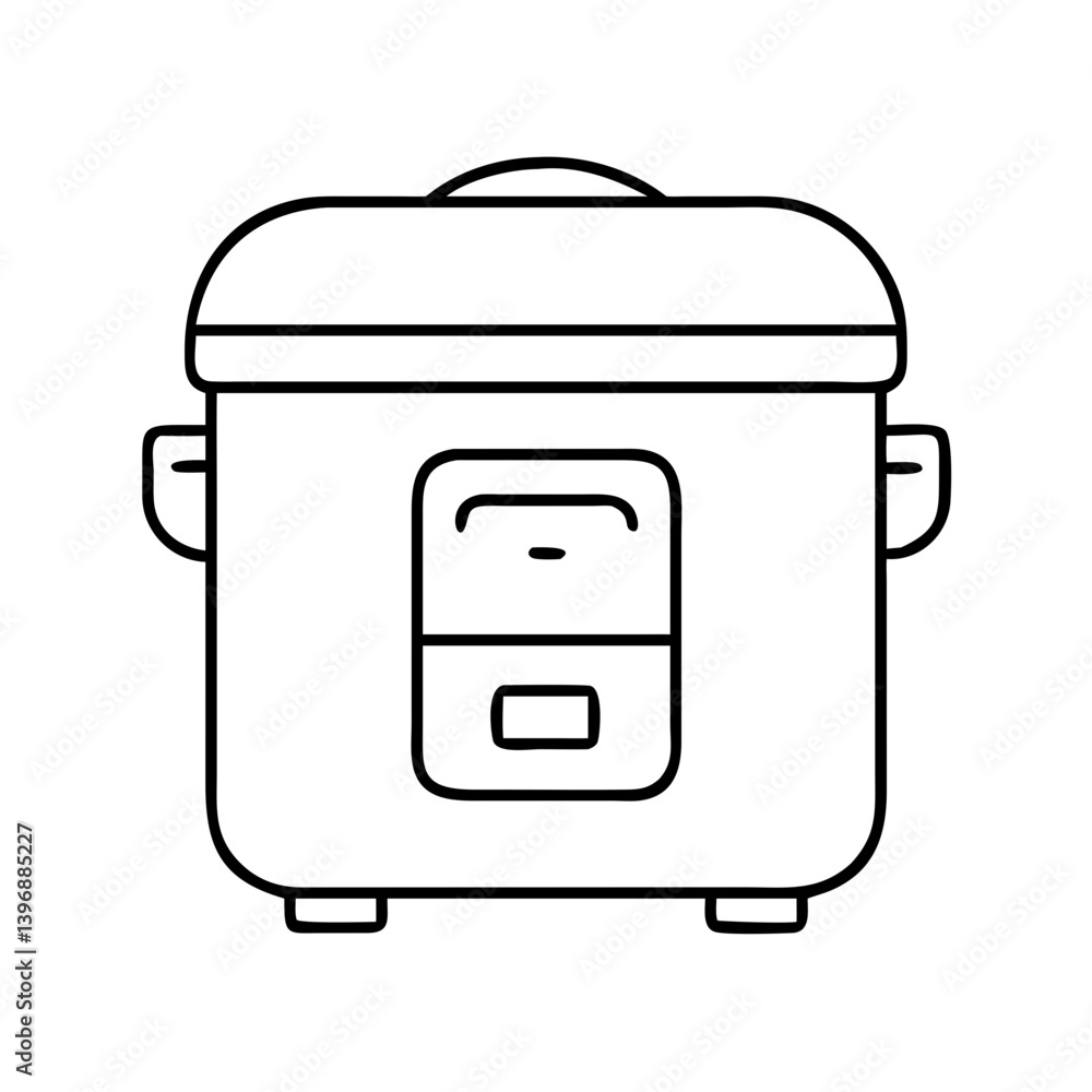 ricecooker icon, ricecooker line art - simple line art of ricecooker, perfect for ricecooker logos and icons ricecooker icon, ricecooker line art - simple line art of ricecooker, perfect for ricecooker logos and icons