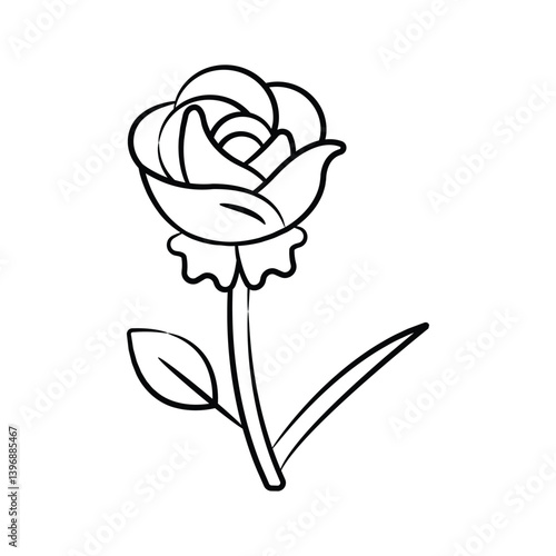 Have a look at this amazing doodle icon of rosaceae bud