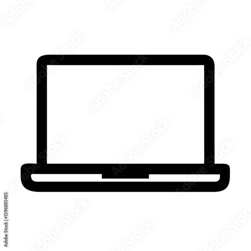 Tableau sur toile Laptop with Blank Screen Icon Design