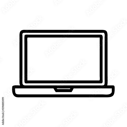 Photos Laptop with Blank Screen Icon Design