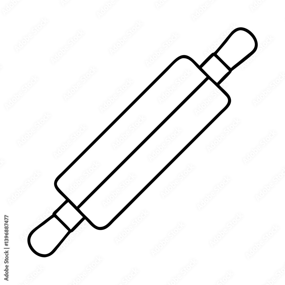rollingpin icon, rollingpin line art - simple line art of rollingpin, perfect for rollingpin logos and icons