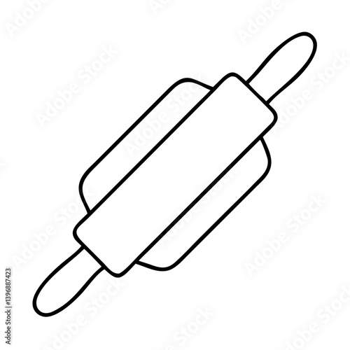rollingpin icon, rollingpin line art - simple line art of rollingpin, perfect for rollingpin logos and icons