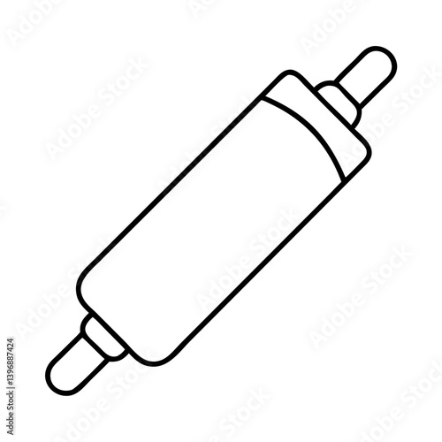 rollingpin icon, rollingpin line art - simple line art of rollingpin, perfect for rollingpin logos and icons