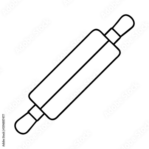 rollingpin icon, rollingpin line art - simple line art of rollingpin, perfect for rollingpin logos and icons