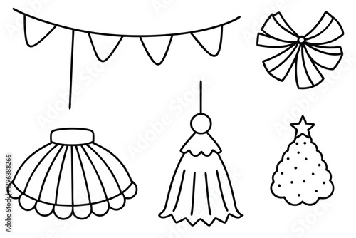 tulle party line art delicate sketch for elegant gatherings