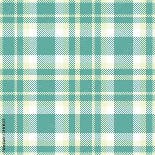Elegant Seamless Tartan featuring Dark pale and Rustic dull teal Textile Design