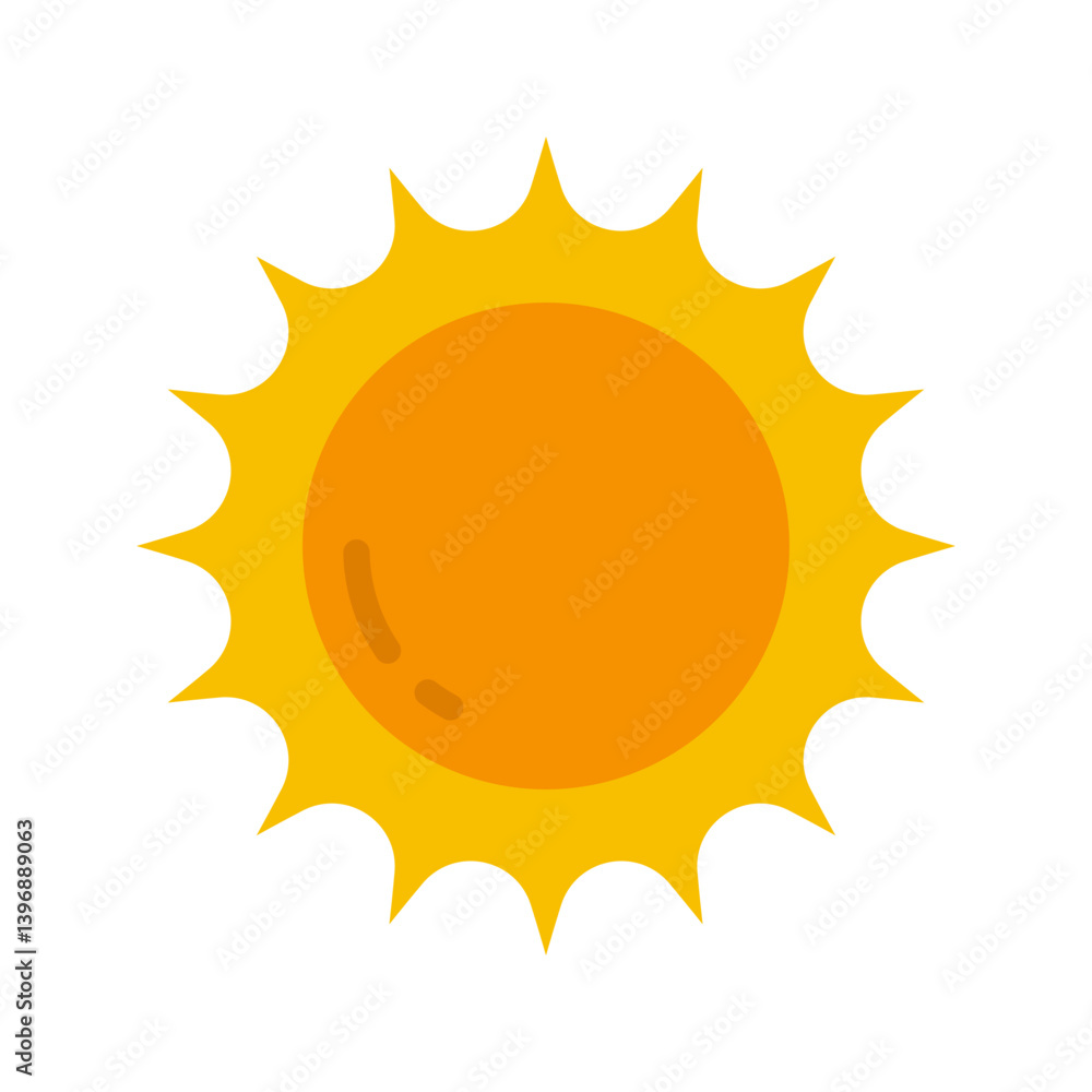 Sun icon vector image. Suitable for mobile apps, web apps and print media. Sun icon vector image. Suitable for mobile apps, web apps and print media.