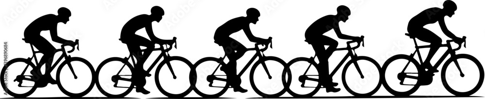 Obraz premium Pedal Power: Cycling in Motion Ride Together, Move Forward The Joy of the Journey on Two Wheels