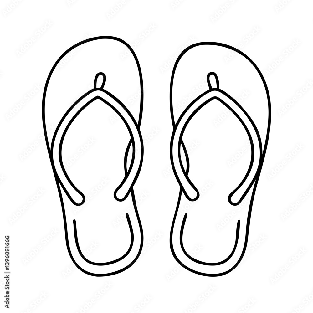 sandals icon, sandals line art - simple line art of sandals, perfect for sandals logos and icons sandals icon, sandals line art - simple line art of sandals, perfect for sandals logos and icons