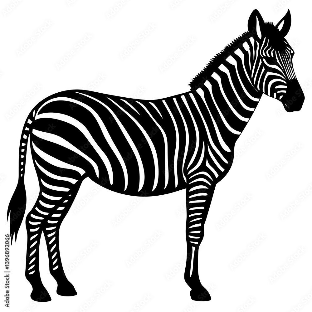 Fototapeta premium zebra isolated on white background