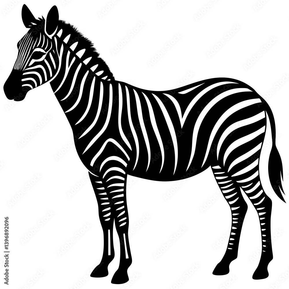 Obraz premium zebra isolated on white background