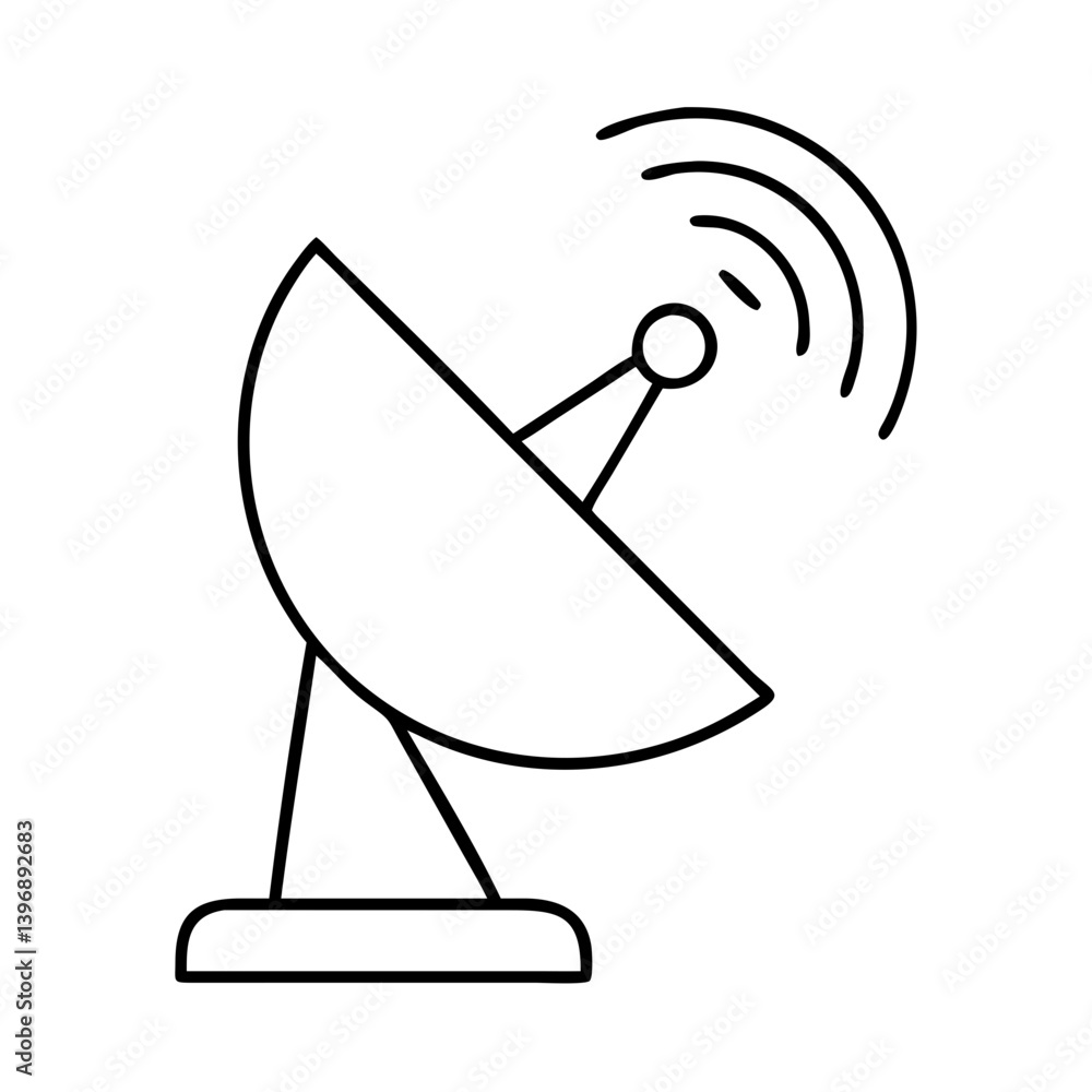 satellitedish icon, satellitedish line art - simple line art of satellitedish, perfect for satellitedish logos and icons satellitedish icon, satellitedish line art - simple line art of satellitedish, perfect for satellitedish logos and icons
