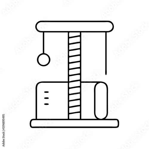 scratchingpost icon, scratchingpost line art - simple line art of scratchingpost, perfect for scratchingpost logos and icons