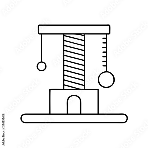 scratchingpost icon, scratchingpost line art - simple line art of scratchingpost, perfect for scratchingpost logos and icons