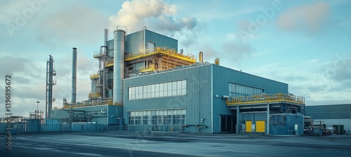 Obraz na płótnie Waste incinerator recycle disposal plant. Wnvironment pollution reduce. Generative AI technology. w salonie