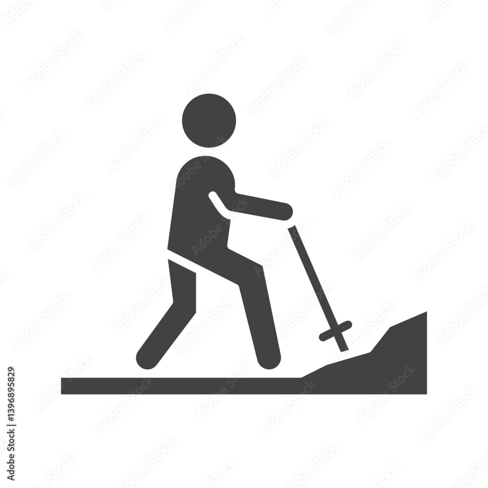 Trekking icon vector image. Suitable for mobile apps, web apps and print media. Trekking icon vector image. Suitable for mobile apps, web apps and print media.