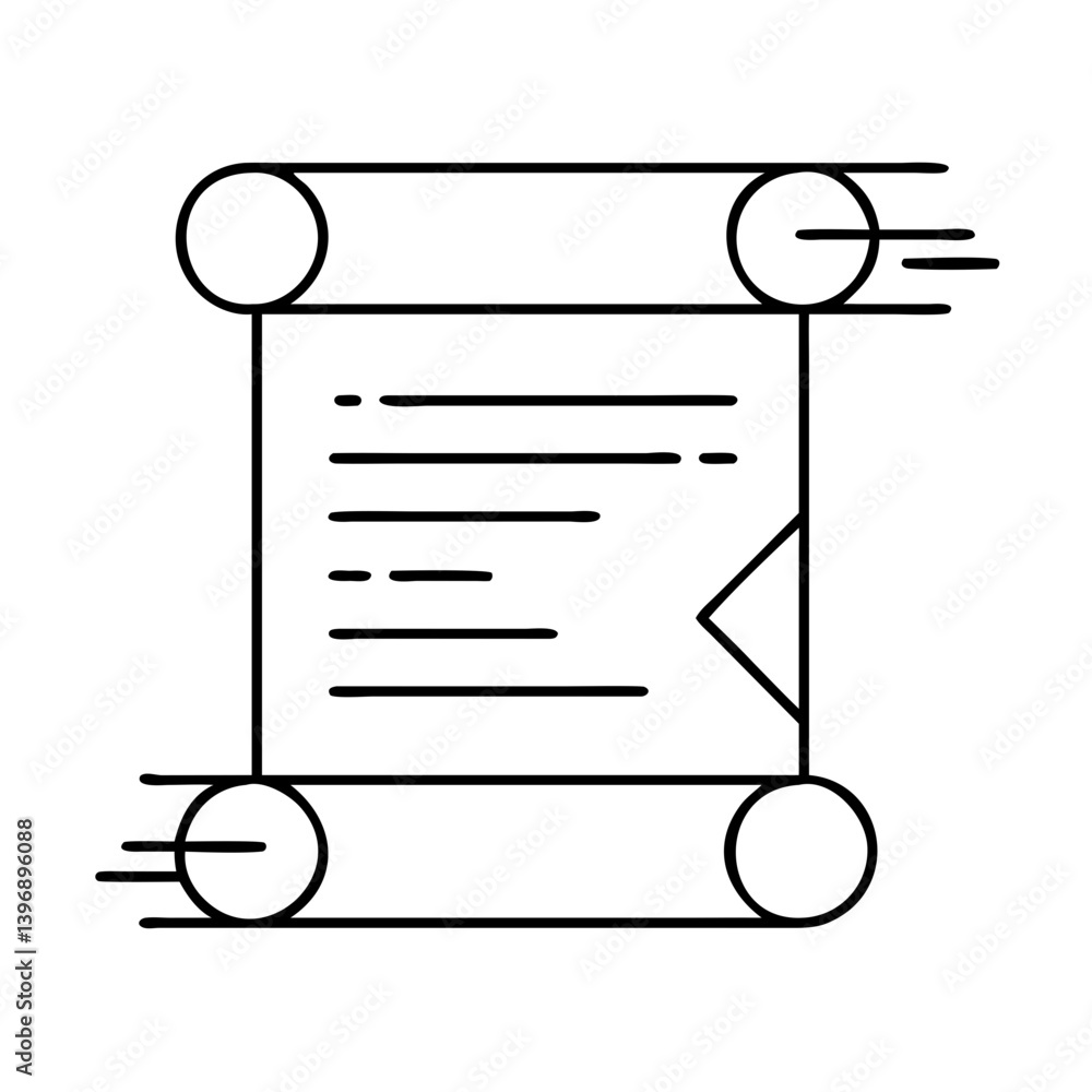 scroll icon, scroll line art - simple line art of scroll, perfect for scroll logos and icons scroll icon, scroll line art - simple line art of scroll, perfect for scroll logos and icons