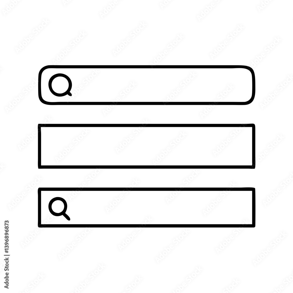 searchbar icon, searchbar line art - simple line art of searchbar, perfect for searchbar logos and icons searchbar icon, searchbar line art - simple line art of searchbar, perfect for searchbar logos and icons
