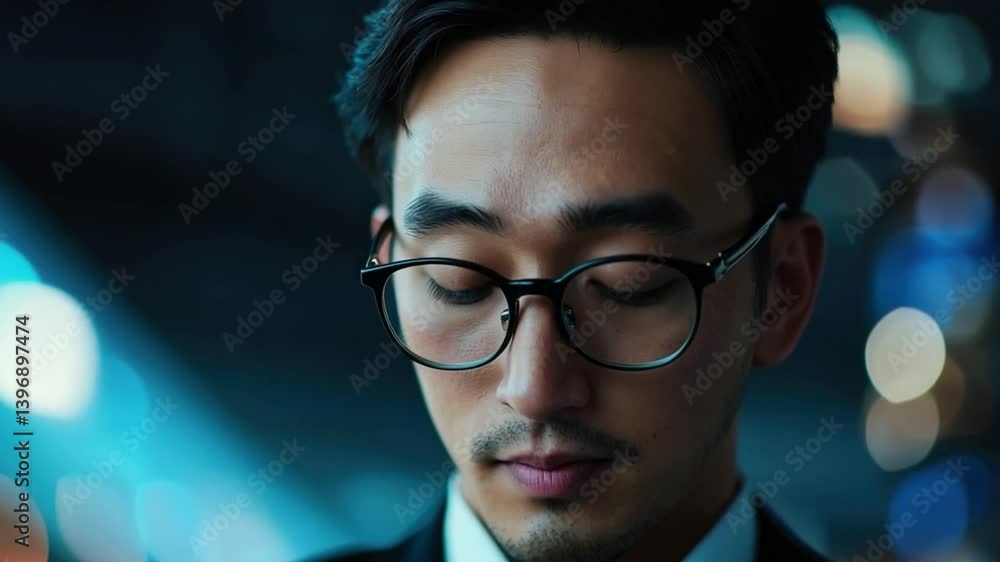 Contemplative Vision: A focused individual, immersed in thought, dons stylish eyewear, exuding a sense of professional introspection and modern sophistication. Contemplative Vision: A focused individual, immersed in thought, dons stylish eyewear, exuding a sense of professional introspection and modern sophistication.