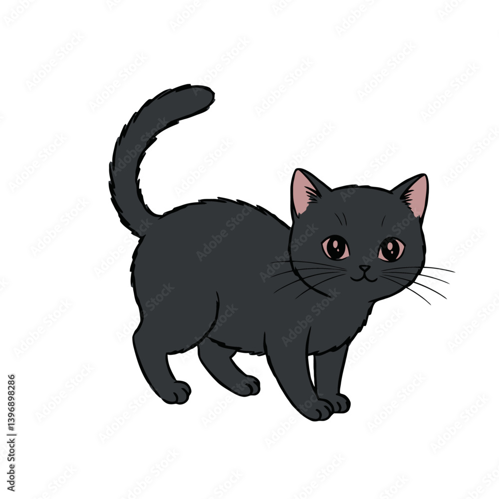 A cute black cat with big eyes A cute black cat with big eyes