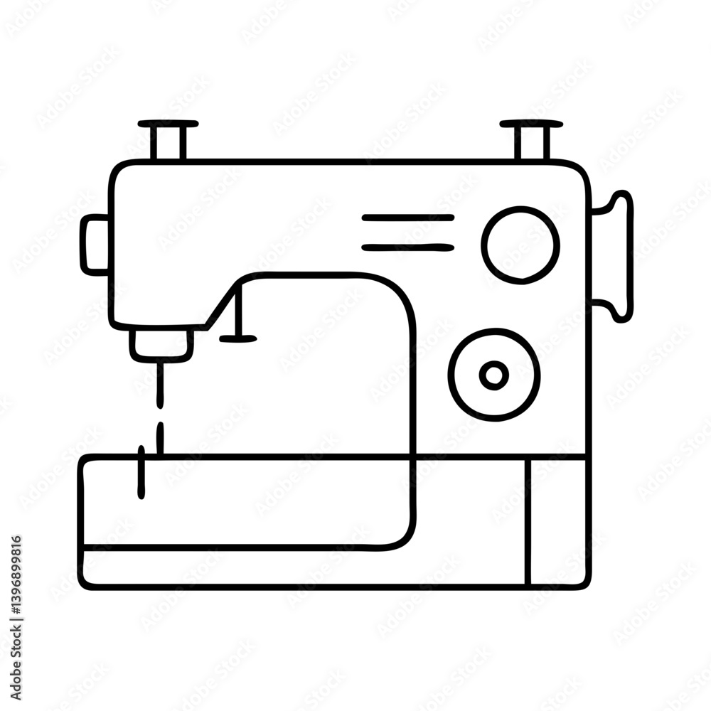 sewingmachine icon, sewingmachine line art - simple line art of sewingmachine, perfect for sewingmachine logos and icons sewingmachine icon, sewingmachine line art - simple line art of sewingmachine, perfect for sewingmachine logos and icons