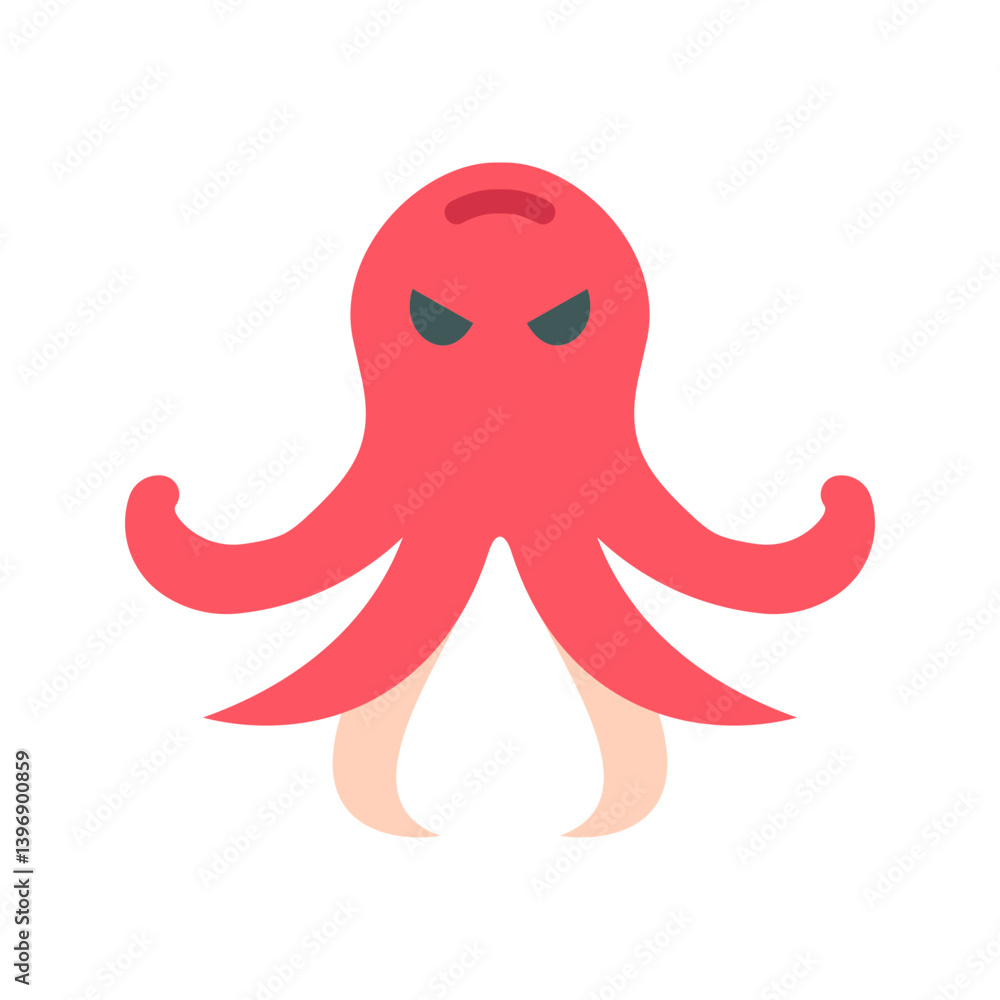 Fototapeta premium Octopus icon vector image. Suitable for mobile apps, web apps and print media.