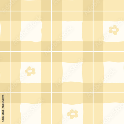 seamless geometric pattern with flowers