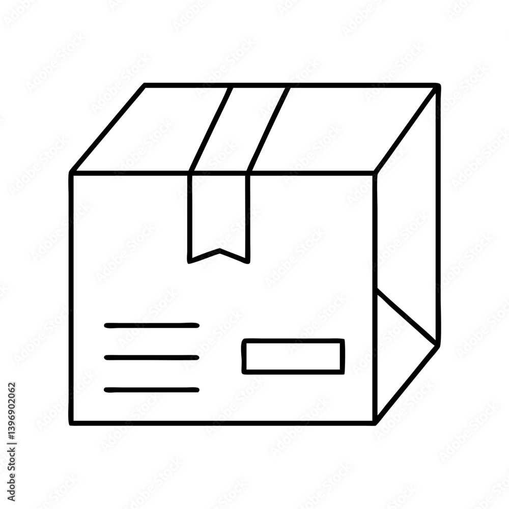 shippingbox icon, shippingbox line art - simple line art of shippingbox, perfect for shippingbox logos and icons shippingbox icon, shippingbox line art - simple line art of shippingbox, perfect for shippingbox logos and icons