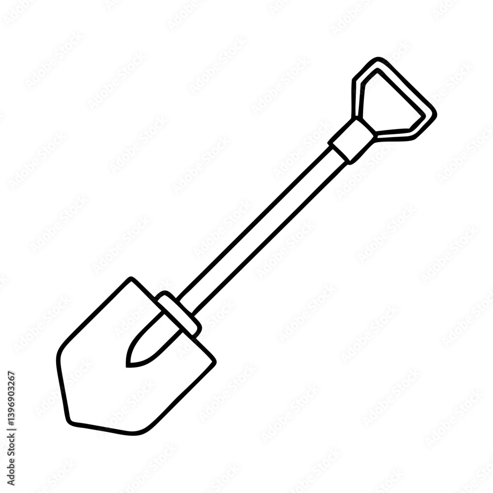 shovel icon, shovel line art - simple line art of shovel, perfect for shovel logos and icons shovel icon, shovel line art - simple line art of shovel, perfect for shovel logos and icons