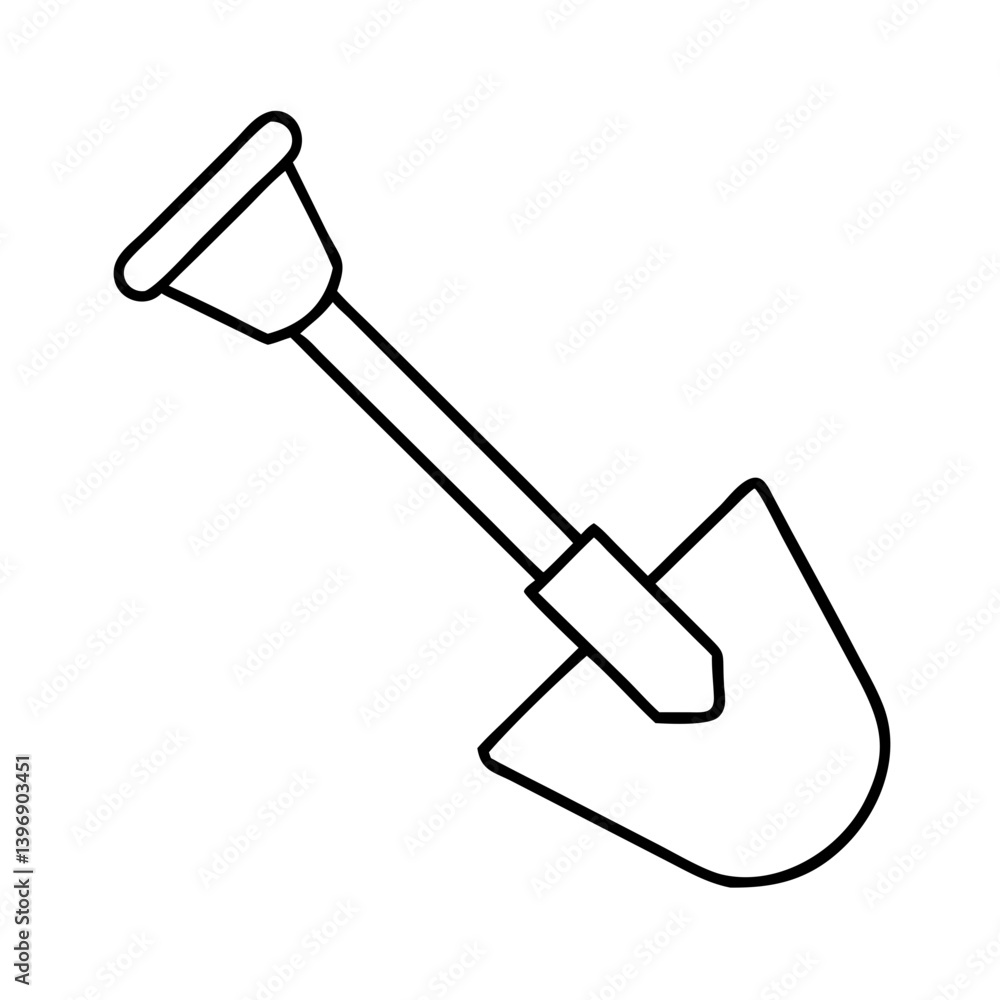 shovel icon, shovel line art - simple line art of shovel, perfect for shovel logos and icons shovel icon, shovel line art - simple line art of shovel, perfect for shovel logos and icons